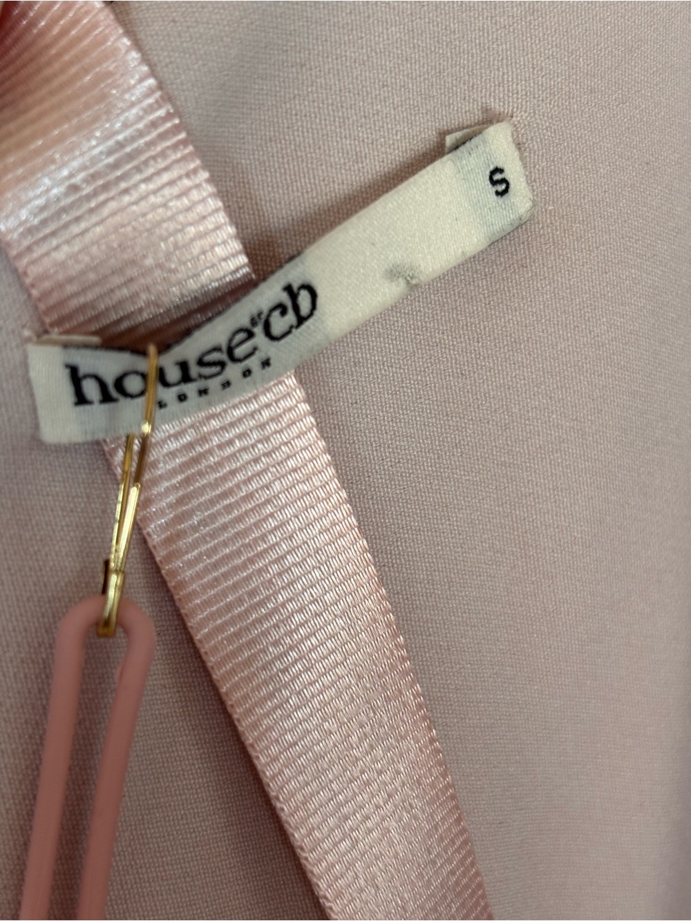 HOUSE OF CB Isra Crystal Satin Corset Mini Dress NWT Blush Pink Small Sexy Glam - Picture 10 of 10